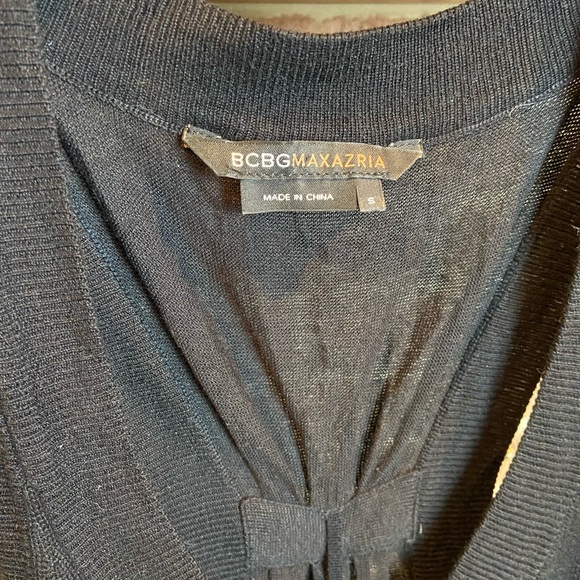 BCBGMaxAzria Black Knit Scoop Neck Tank, Size S - Picture 2 of 6